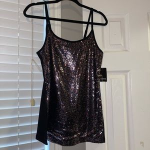 Black sequin torrid top NWT